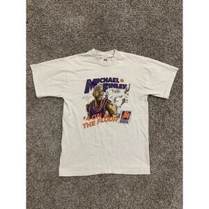 Vintage 90s Michael Finley Phoenix Suns Shirt Sz L NBA Graphic Caricature Rare